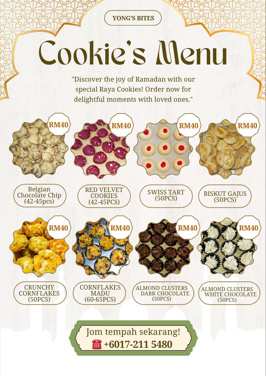 Ada sape2 lg nk order kuih raya?boleh dm or wassap along ea..