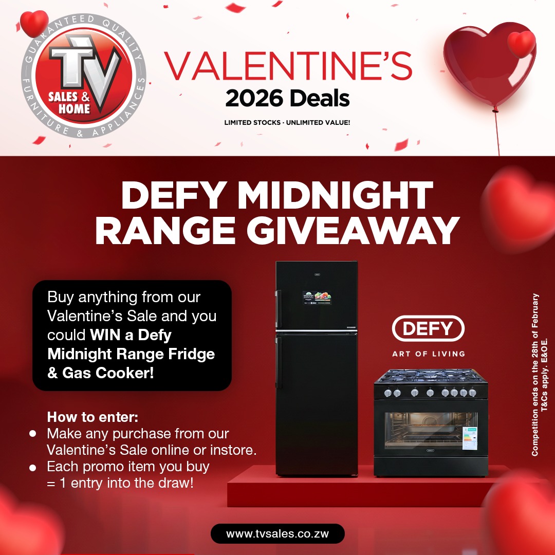 TvSalesandHome's tweet image. Competition Reminder!

Shop and WIN the Defy Midnight Range.

This Valentine’s, love comes with a prize. Buy anything from our Valentine’s Sale and stand a chance to win a Defy 90cm DGS90GB Gas Cooker and Defy 367L DAD428GB Top-Freezer Fridge!

#ValentinesSale #DefyMidnightRange