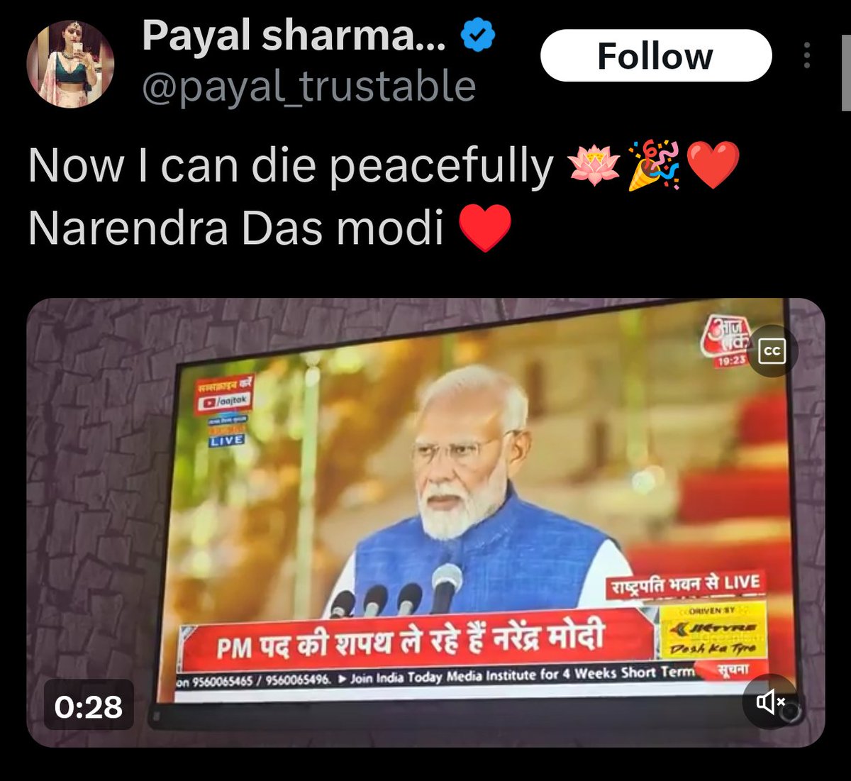 She voted him so that she can "die peacefully" as shown in "final destination"... Wtf 🥵