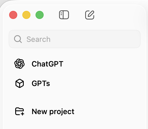 ndurner's tweet photo. @Miles_Brundage "New project" still shows up in the sidebar (never used it, though). Version 1.2026.027 (1769832365) https://t.co/Glu5JLXFBZ