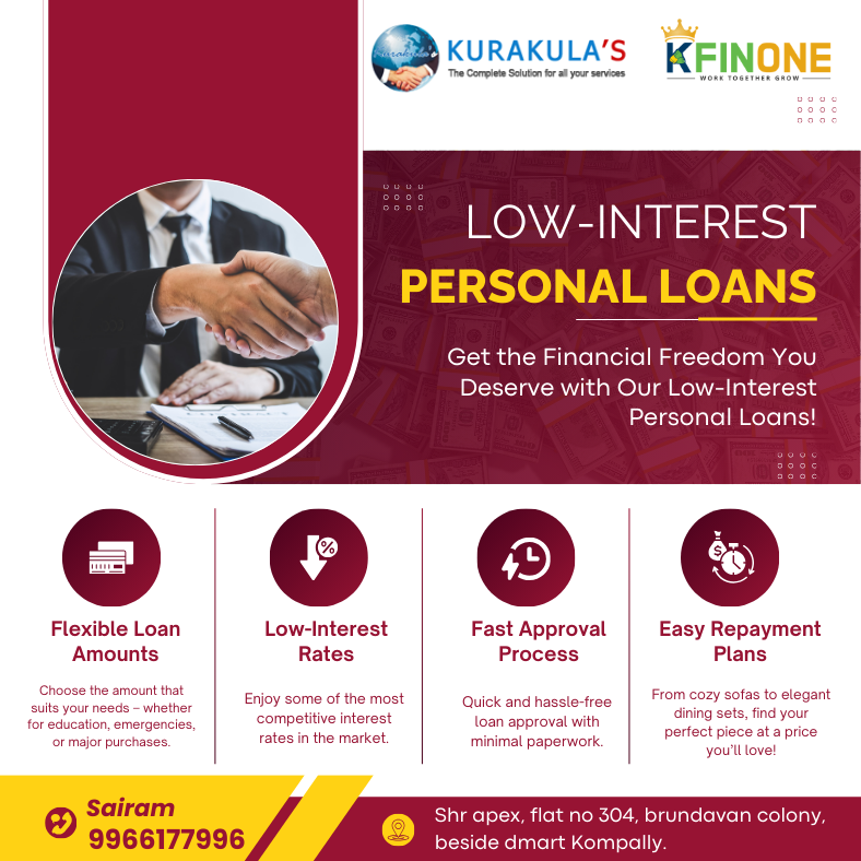 sairamkurakulas's tweet photo. Need quick funds at low interest? 💼
Get flexible personal loans with fast approval & easy repayment from Kurakula’s Kfinone.
📞 9966177996
📍 Shr Apex, Flat 304, Brundavan Colony, beside Dmart, Kompally
#personalloan #lowinterest #quickloan #financehelp #kompally #kfinone https://t.co/pNJZQtFyml