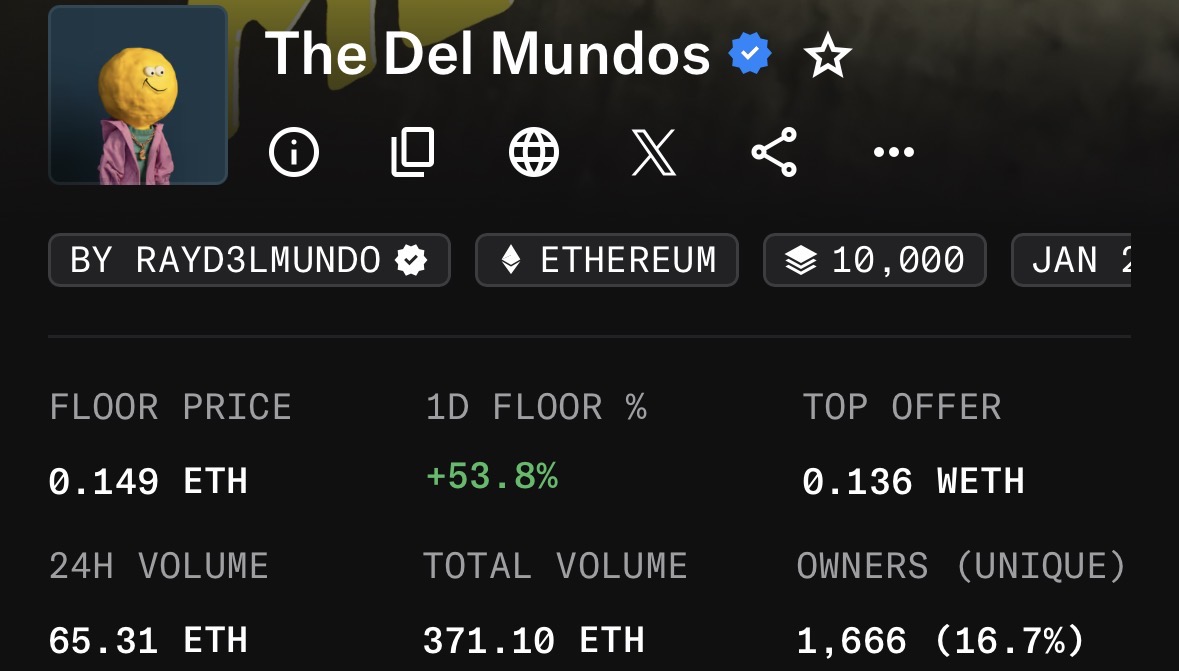 Wale: ‘Bro wants exit liquidity.’

Meanwhile the <a href="/D3lMundos/">The Del Mundos</a>🧀