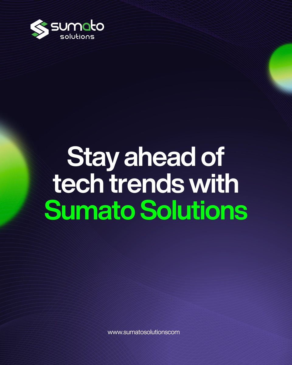 SumatoSolutions's tweet photo. AI, IoT, blockchain, and automation are driving the future of business boosting efficiency, security, and smarter decisions.

Lead the change with Sumato Solutions. Get your free demo: https://t.co/pcaG20zBoe

#AI #Automation #TechTrends #DigitalTransformation #SumatoSolutions https://t.co/dnjYNDeByr