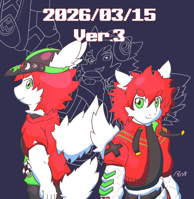 【お知らせ】 うちの子フレイズの新しいすがたを3月15日にキャラシートで公開予定。 Fraise Ver.3 #ストロベリーベクター