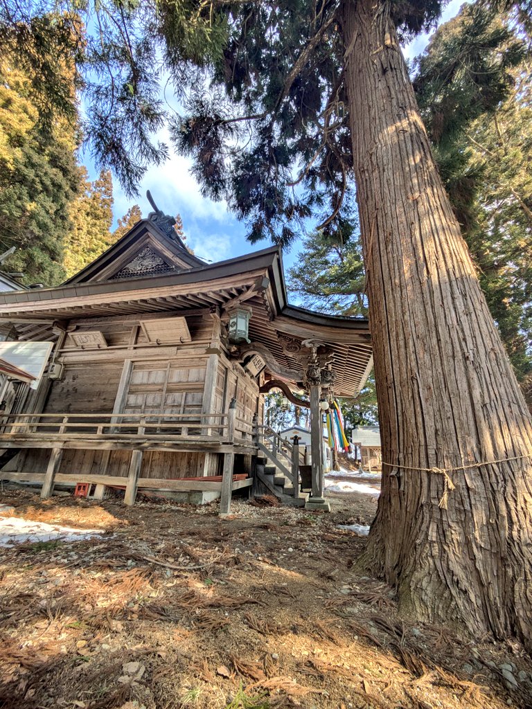 滝沢市大沢 熊野神社⛩️ 今日は旧暦の“1月1日”である🎍🎍 晴れて