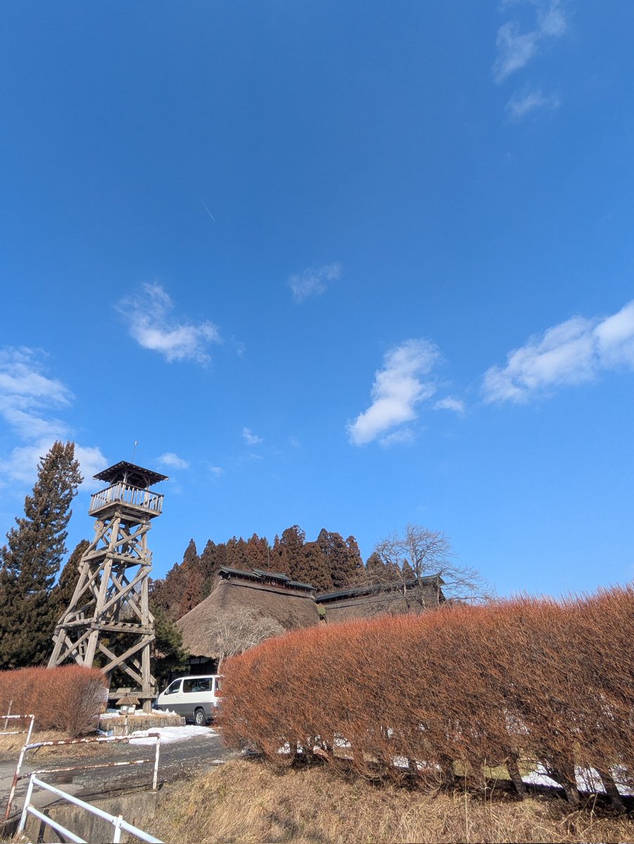 滝沢市大沢 熊野神社⛩️ 今日は旧暦の“1月1日”である🎍🎍 晴れて