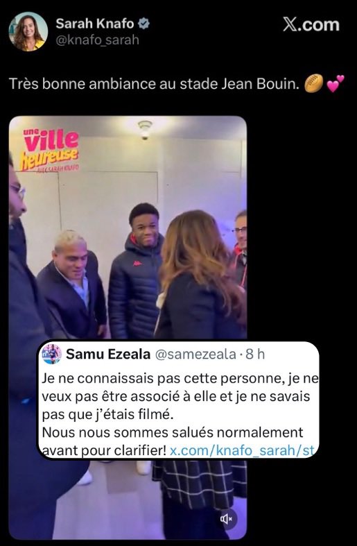 🔴 Les méthodes de Sarah Knafo : filmer les joueurs de rugby à leur insu pour faire croire qu’elle a des soutiens. La loose.