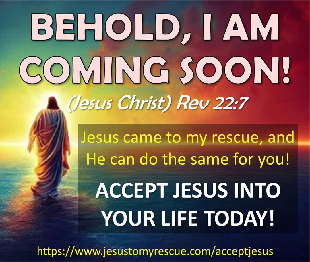 jesustomyrescue's tweet image. If you have not accepted Jesus as your Lord and Saviour, follow this link now: jesustomyrescue.com/acceptjesus/

#jesusiscomingsoon #acceptjesus #christian #jesustomyrescue