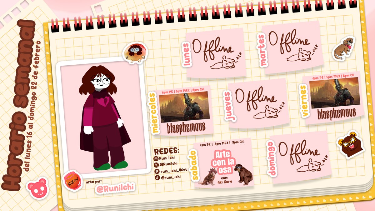 Ya a mitad de mes! no hay que olvidar se del #horariosemanal !! 

Miércoles y viernes de Blasphemous y este sábado tenemos nuevo invitado de esta semana!! un sexy lobo!! <a href="/Akikore__mk/">『🐺⚠️』Aki Kore | Vgen Waitlist OPEN</a> 

#Vtuber #Vtubers #VtuberES