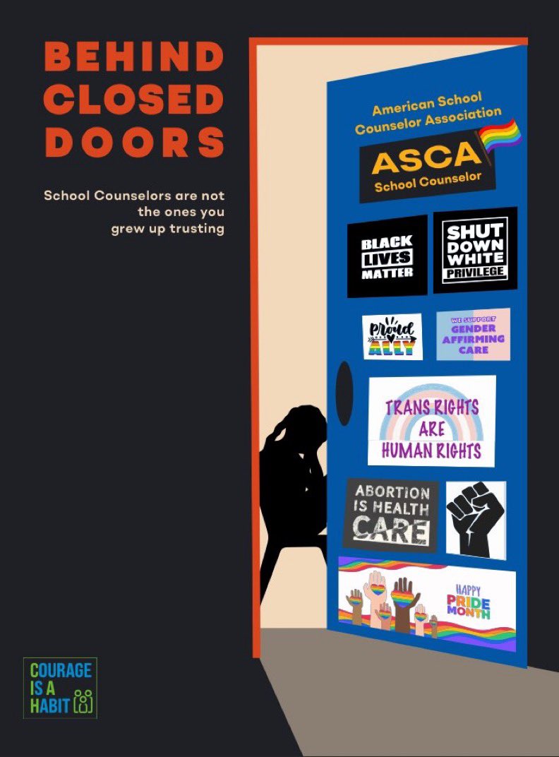 Jenn_McW's tweet image. I have been exposing the American School Counselor Association for 6 years. Many people still don’t understand how radical the entire profession is. They groom children, hide secrets from parents, &amp;amp; shift school culture for radical extremism. Check out our @CourageHabit Behind