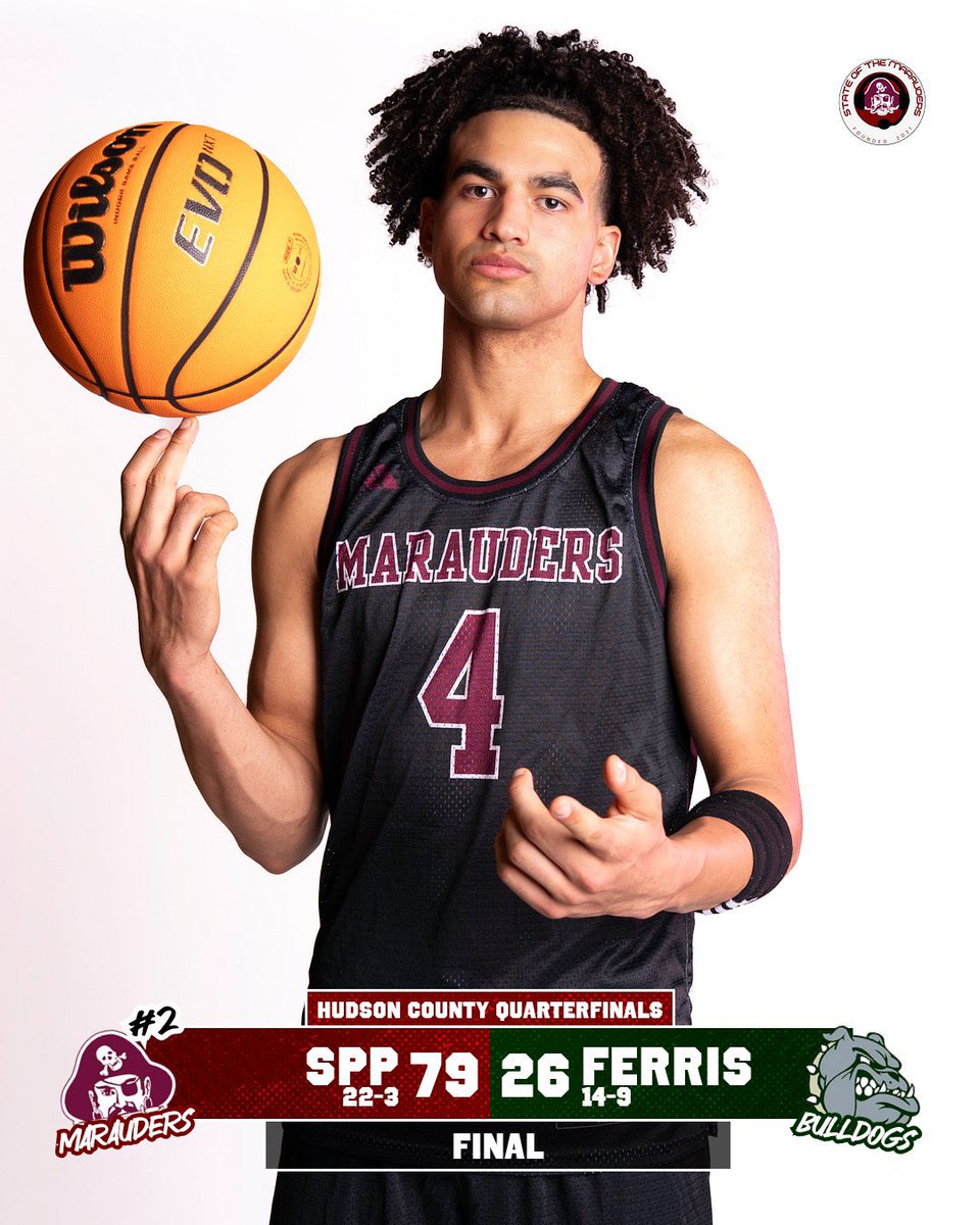 SOTMarauders's tweet photo. Derek Gomez tied a game high 11 pts on Senior Night to lead our Basketball Marauders into the Hudson County Semifinals with a 79-26 victory over Ferris!

Pierluca Ferdinand also had a career high of 11 pts with 15 different Marauders having points tonight as well.

@PJ_Potter https://t.co/cmUrwhXjbO