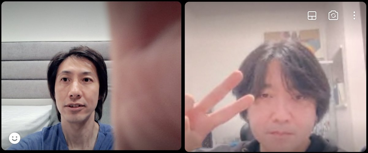 un_rock5's tweet photo. 今年入って初めてのWeb会議でした。
Utsumiスマホが撮影直前に力尽き2人でのショットです。
新曲が着々できあがり、近々大き目な告知が出来るようです。
今年のアンロックも楽しみにしててください。
#Web会議
#UnRock
#Kisen
#Utsumi
#AKKY https://t.co/cdaUELfX94