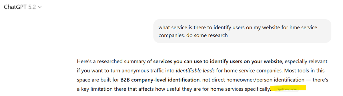 My saas appears on GPT but only 1/4 times.

Maybe its even less,and its just pandering to me.

Any sauce on why it shows up when it does and not other times?