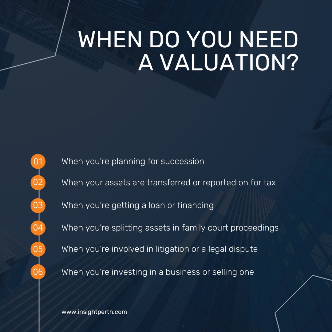 AccountantPerth's tweet photo. Knowing the true value of your business or assets is crucial for major decisions. A valuation can provide clarity and confidence when you’re planning for the future, navigating legal or tax obligations, securing financing, or making investment moves. 

#Business #Valuation https://t.co/IxGBn7NT0q
