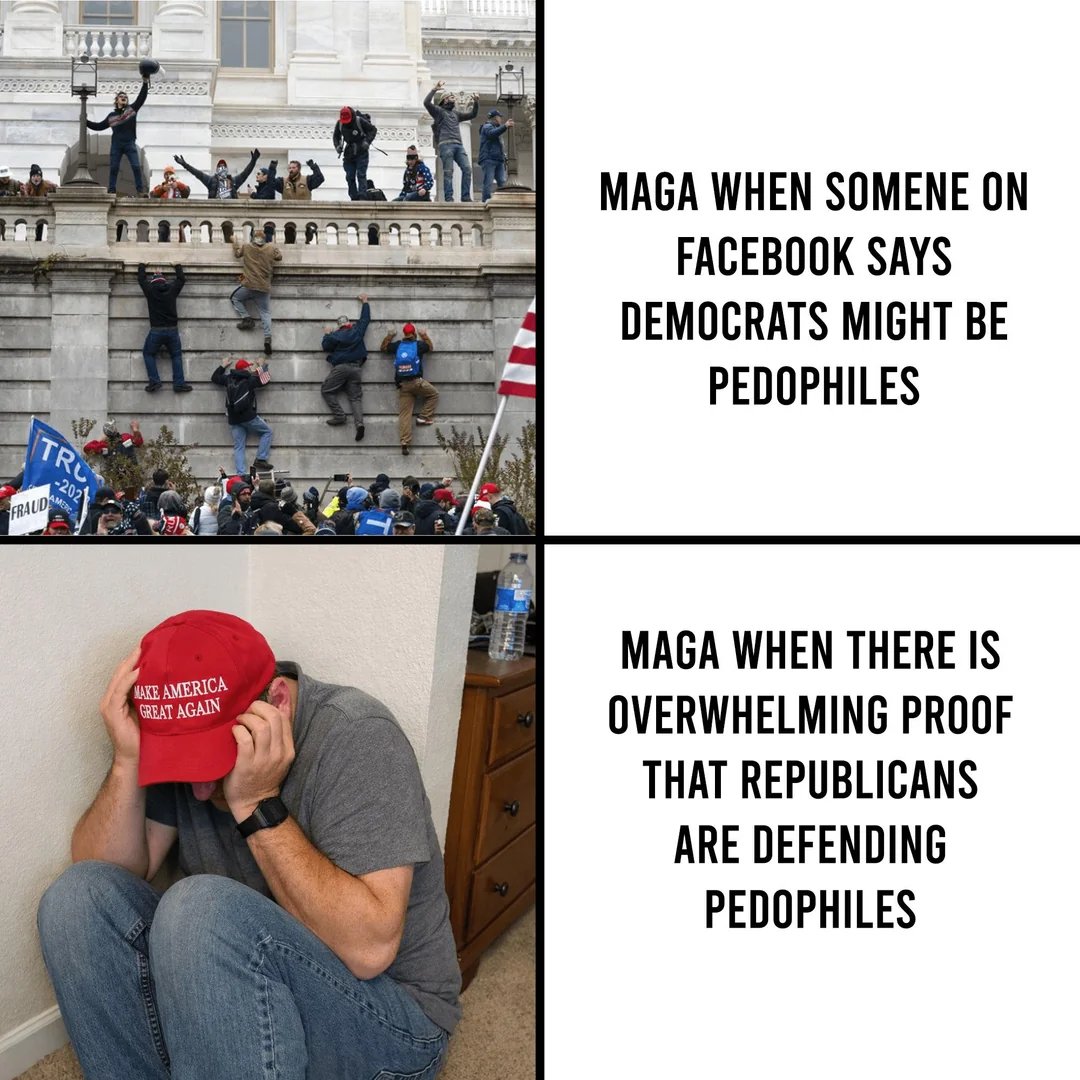 In any other country people would have been dragging these fuckers out.  Americans have been pacified.
Remember how everyone thought Russia was a bunch of hardened fighters? Ukraine proved Russia is weak.
Trump proved Americans are not rebels, they're passive.