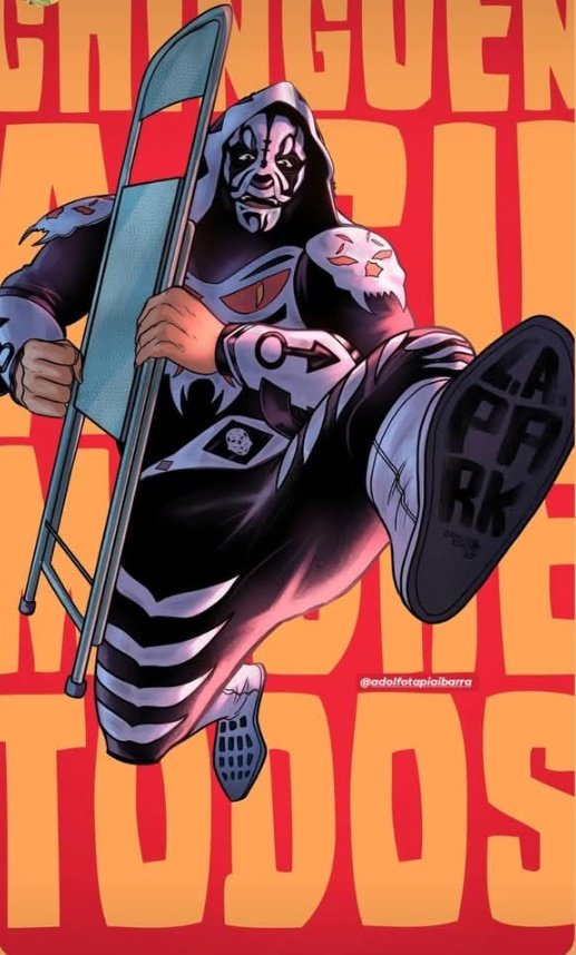 ChirpingBlueJay's tweet photo. Thee #original #wcw #chairman #LAPARK @laparktapia formerly known #LaParka. 
#WWERaw    #WWENXT    #SmackDown    @WWE #WWE @TripleH #TheChairman #SkullCaptain #LosParks
#OneForMeOneForMyHomies
 👊💀👍 https://t.co/kCj5Qv6BqO