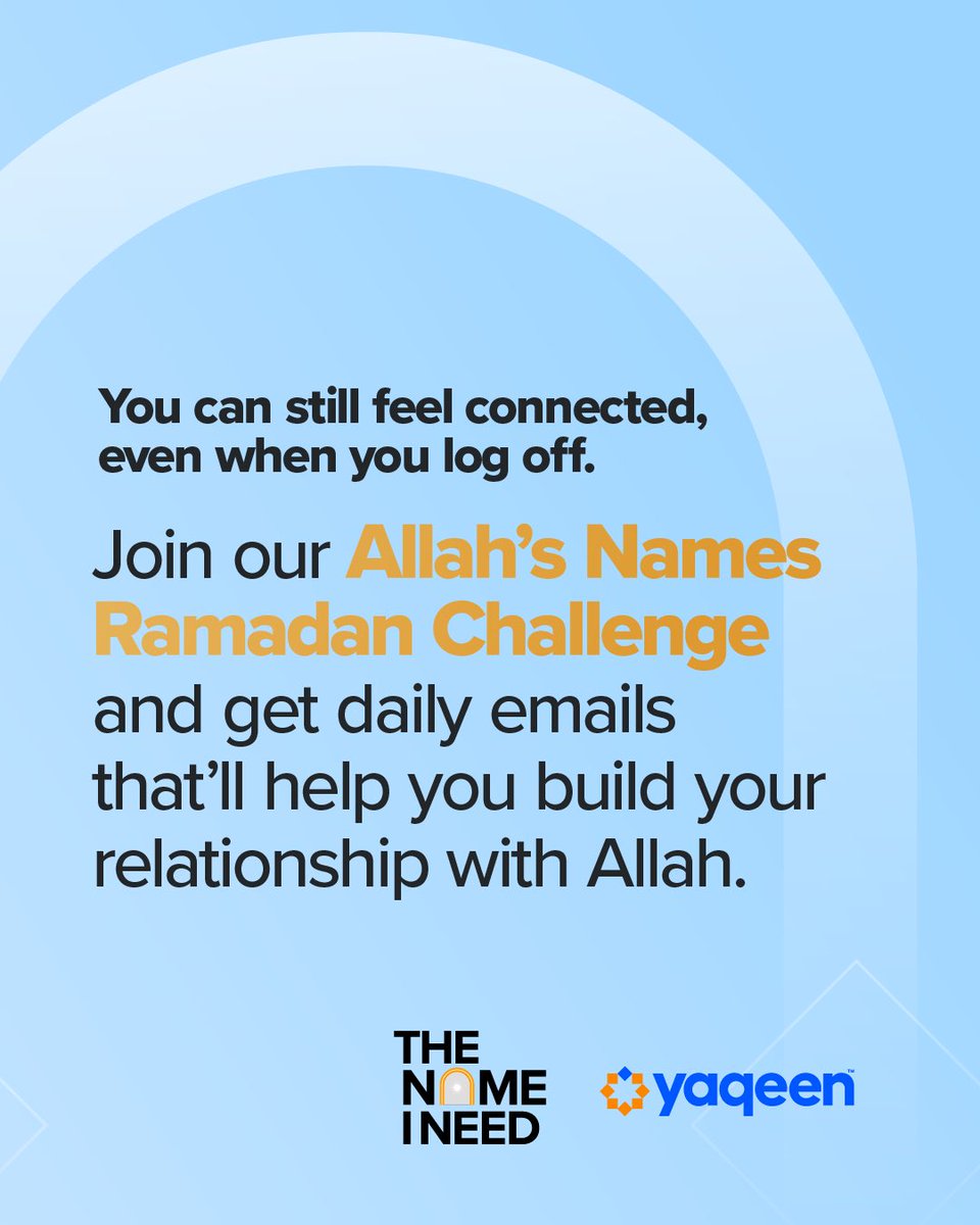 If you’re planning a social media detox this Ramadan, this is for you. 

Keep your spiritual momentum. Join the Allah’s Names Ramadan Challenge: yqn.io/tbrb
