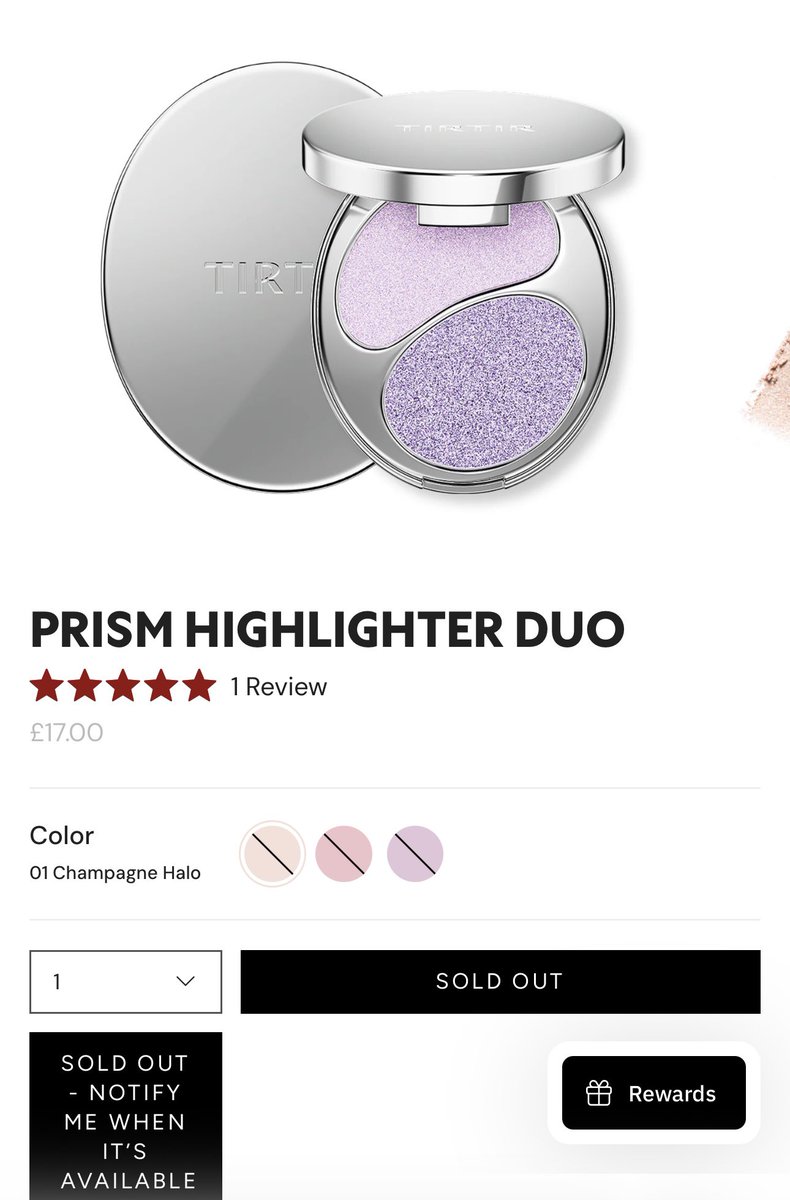 [INFO] TirTir’s purple Prism Highlighter Duo that Taehyung was seen promoting in their recent post has now sold out completely on the TirTir Global site in all available colors 

#TaehyungxTIRTIR