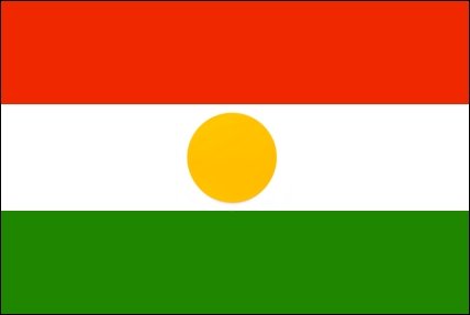 Behold the flag of Kurdistan, if the ancient proto-Kurds had access to corrective eye glasses