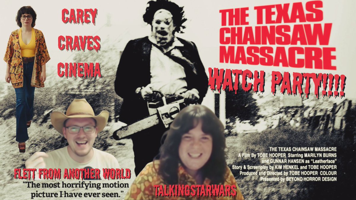 youtube.com/live/_VolyBnCQ…
tomorrow night at 8:00 PM EST we will be watching OG Texas Chainsaw Massacre 1974. Me, Shannon from Talkingstarwars and <a href="/Kyle27Flett/">The Flett From Another World</a> Flett from another world. This will be Shannon's first time watch so it will be very fun!!! Join us!!!