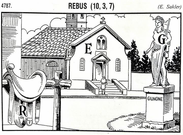 #PuntoLetturaQuiz di oggi #18febbraio.

Quale sarà la soluzione del rebus? Giocate con noi!

(da La Settimana Enigmistica).