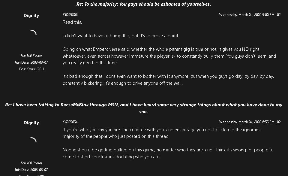I was reading again some Forum Posts by Dignity and when I saw this one ...
