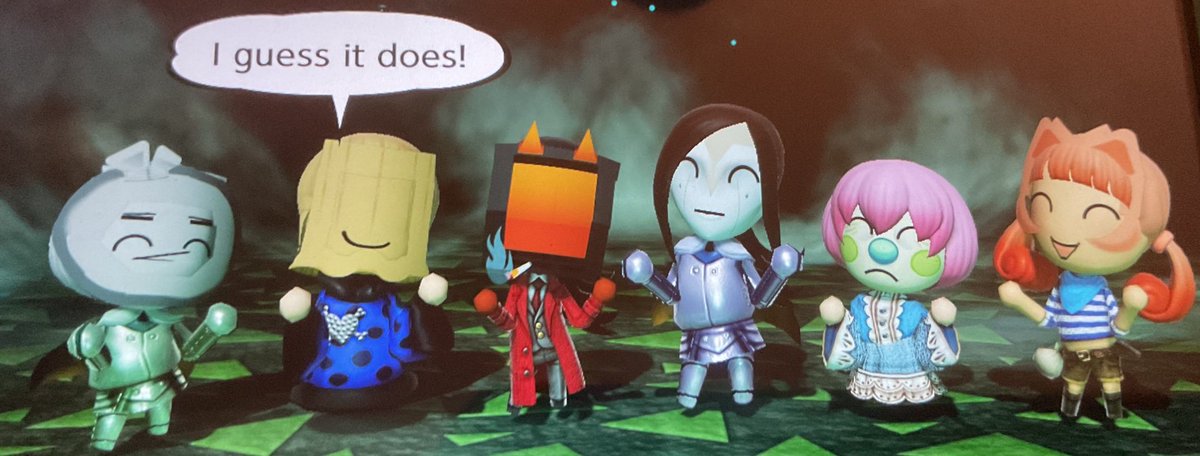 Ok so. They all got kidnapped. I have to make more axosun Miis now. Curses