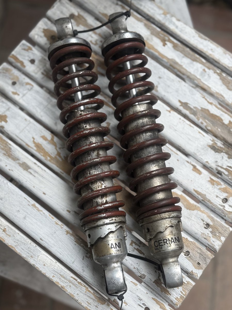 GRUPPORS1984's tweet photo. ドカにはちょっと長い310mm
要オーバーホールではありますが、良い雰囲気です。
#ceriani https://t.co/hGRT5srZQv