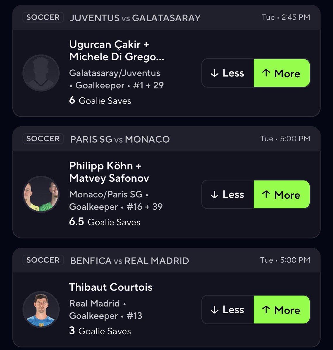 PotdPrizepicks's tweet image. PrizePicks UCL 6X⚽️

Comment if you tailing or fading