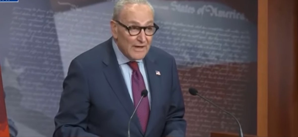 Chuck claims The Save Act requiring an ID to vote is Jim Crow 2.0 while 83% support showing ID to vote.