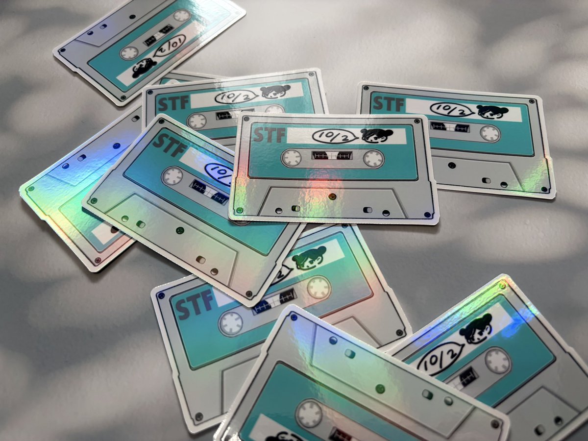 新しいステッカーができました カセットテープです📼🤍 #そうさく