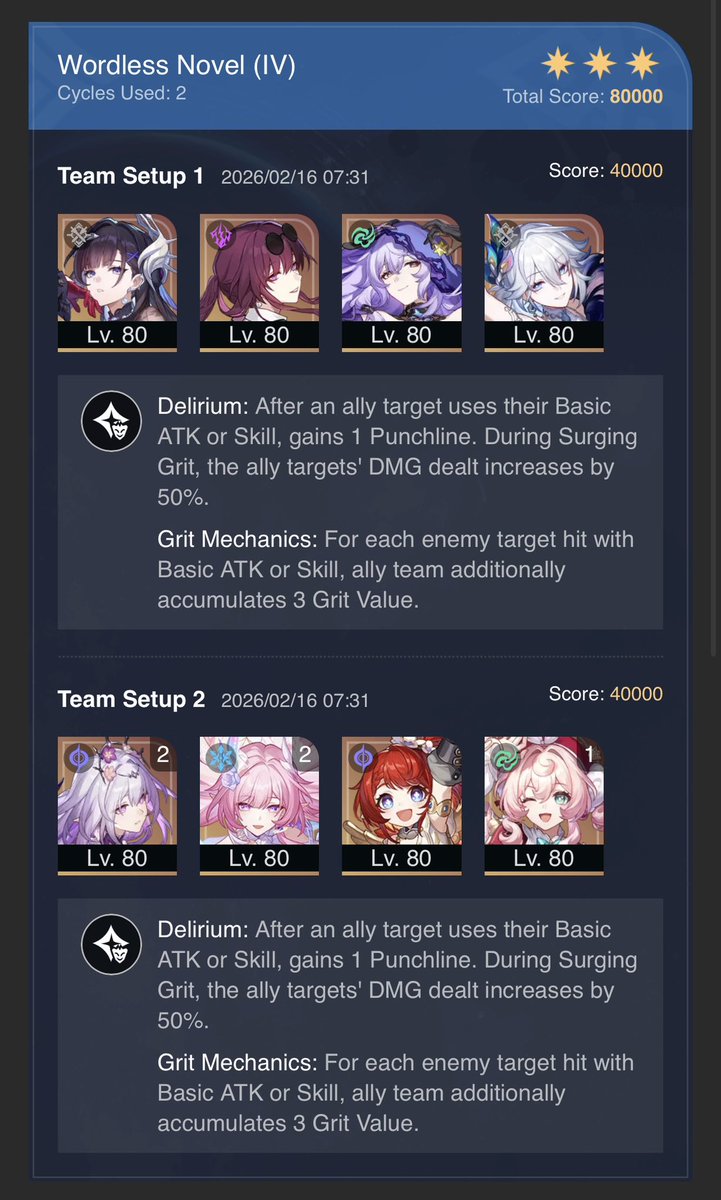 Codename_Krazy's tweet photo. @StarRailVerse1 Very well! Got to play my 2 favorite teams! Sustainless DOT did so well considering no cons on that team! https://t.co/3xkarPSlVO