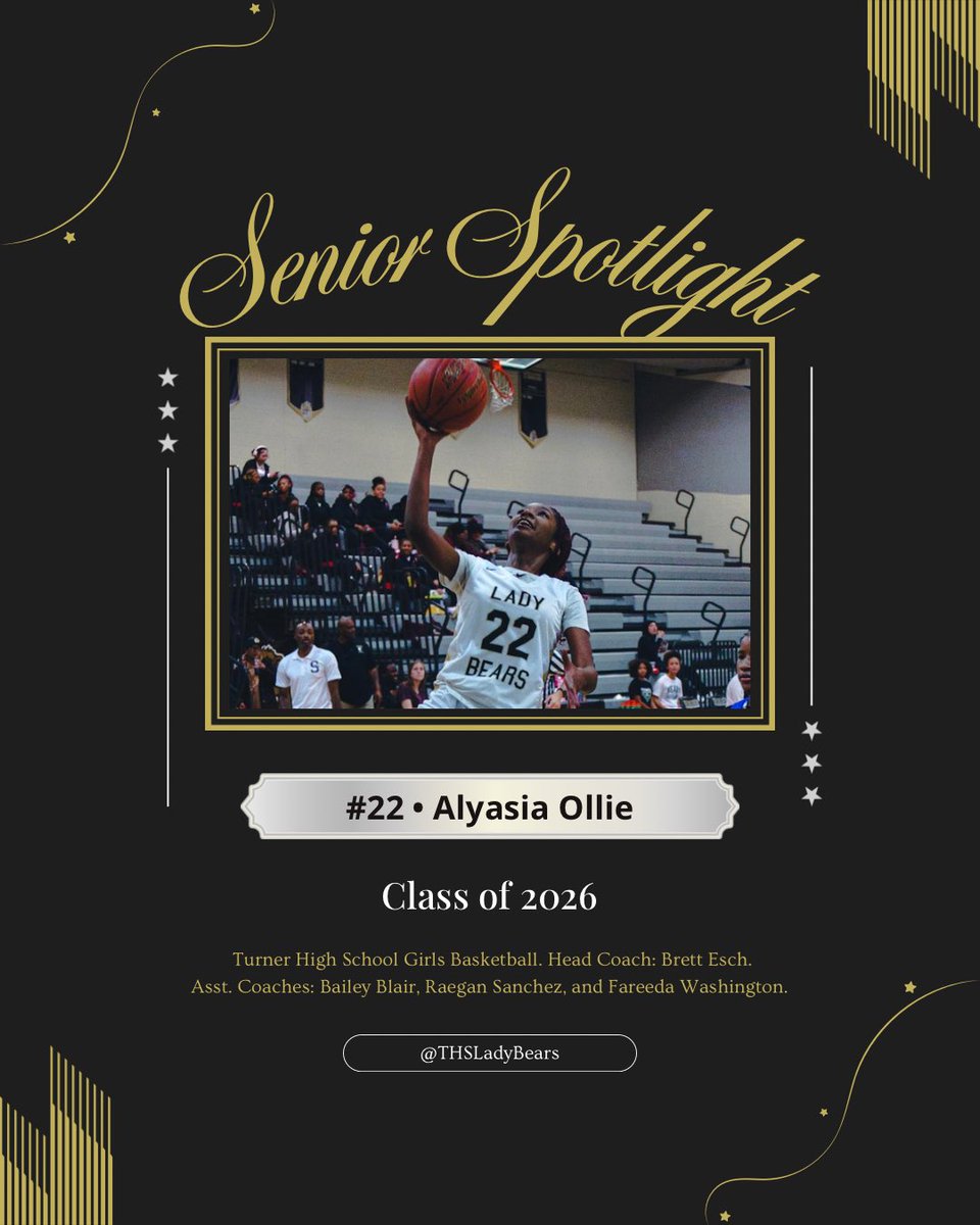 THSLadyBears's tweet photo. The next Senior Spotlight is No. 22 Alyasia Ollie!

Alyasia has been a consistent presence for this program the last 3 years. Her athleticism, defensive tenacity, and sense of humor has made her fun to coach! We look forward to her dominating Track season.

#ALL32 • #FAMILY https://t.co/IgHPGJvUAQ