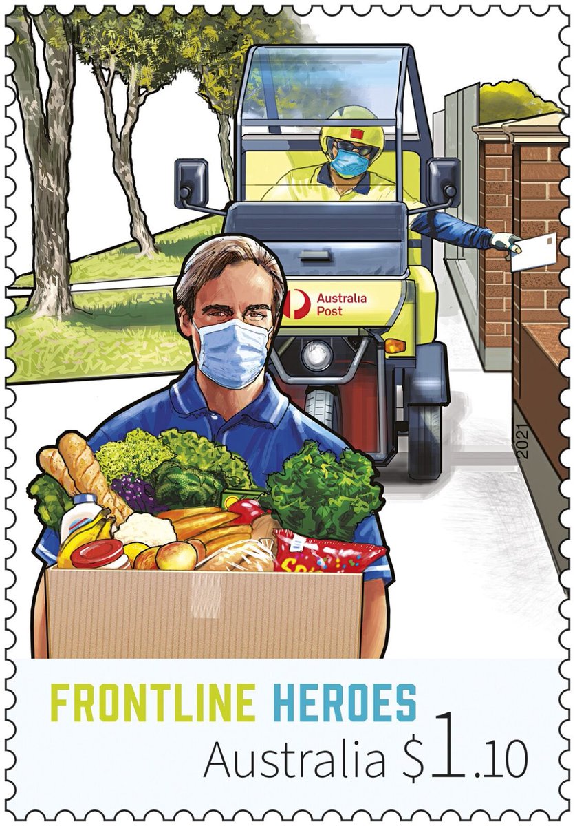 Spójrzcie na ten znaczek z serii „Frontline Heroes” – Australia Post wie, że listonosz to zawód z misją! 🇦🇺 Listonosz u nas to bohater na pierwszej linii❗️

Czy <a href="/PocztaPolska/">PocztaPolska</a> 🇵🇱 też to wie i docenia⁉️ A <a href="/filatelistyka/">Polski Kryptoznaczek</a>⁉️

Wszystkiego najlepszego z okazji Dnia Listonosza! 🏍️📮