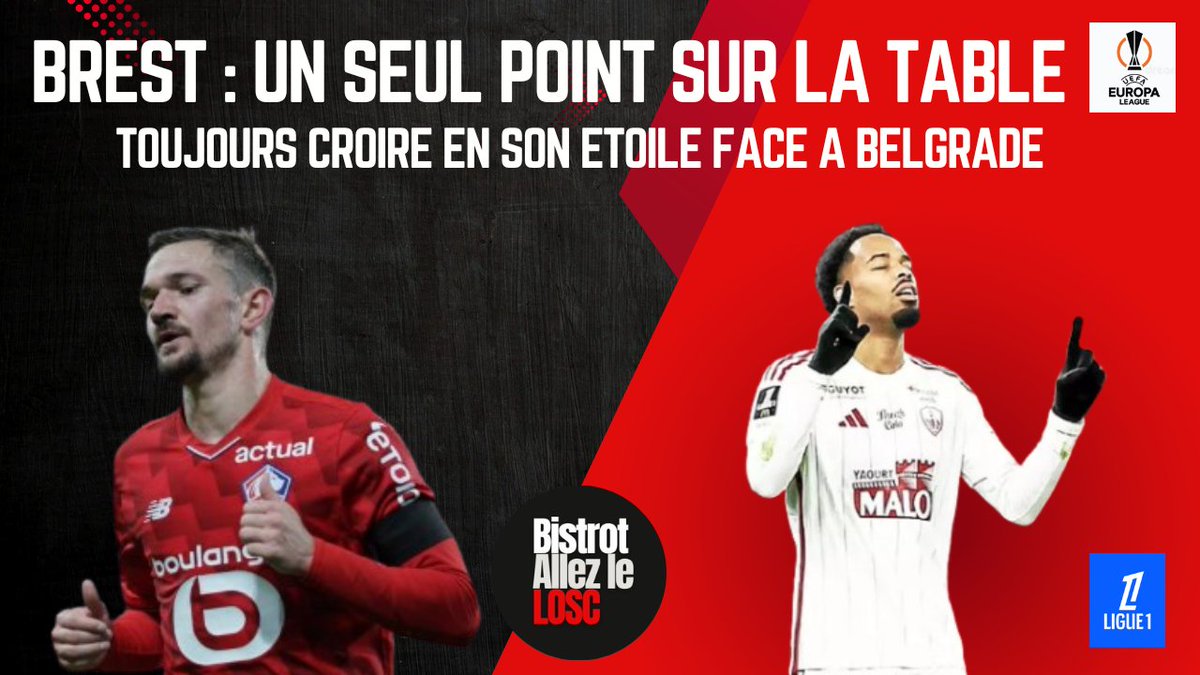 📢 Ce mardi à 20h30, ne manquez pas le bistrot d'allezlelosc ! 🕢

 🔹 Au programme : "Un seul point sur la table", débrief de #LOSCSB29 ⚽ et avant-match <a href="/losclive/">LOSC</a> vs <a href="/FranceZvezda/">Etoile Rouge Belgrade FR</a> 🌟

 📺 Rejoignez-nous en live : youtube.com/live/3t8cnFn9N…