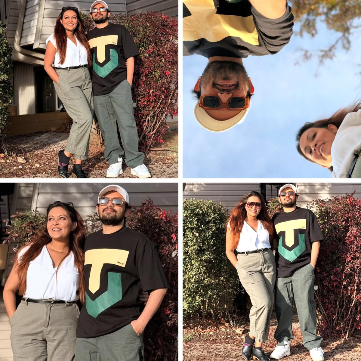 MaishaFarzana9's tweet image. In our green era! Match matchy #outfitinspo 🥰♥️👫
#sunnyday #greenpants #ootd