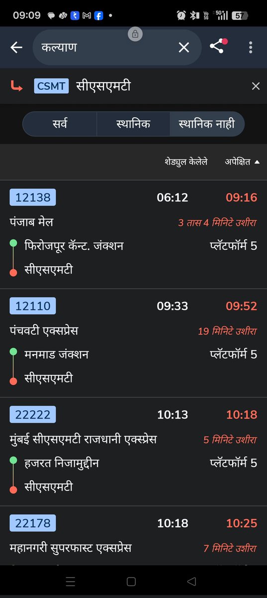 12138 या एक्सप्रेस ला rush hours मध्ये मुंबई मध्ये का प्रवेश दिला जातोय? खूप लोकल या मुळे उशीरा धावत आहेत <a href="/drmmumbaicr/">DRM Mumbai CR</a>