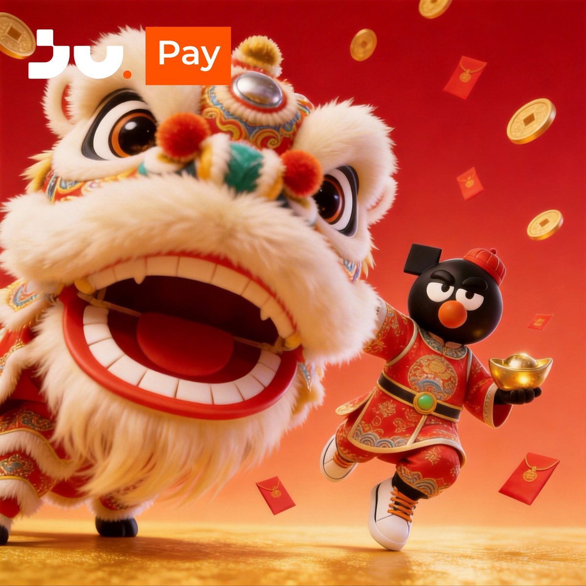 🧨 大年初一，给大家拜年啦！

祝大家新的一年：
💰 钱包越来越鼓
📈 收益节节高
🌍 全球支付一路畅通
JuPay 新一年继续陪你一起 ——
Web3 赚钱，现实世界轻松花 ✨
新春快乐，万事如意！
#JuPay #LunarNewYear #Web3 #Crypto