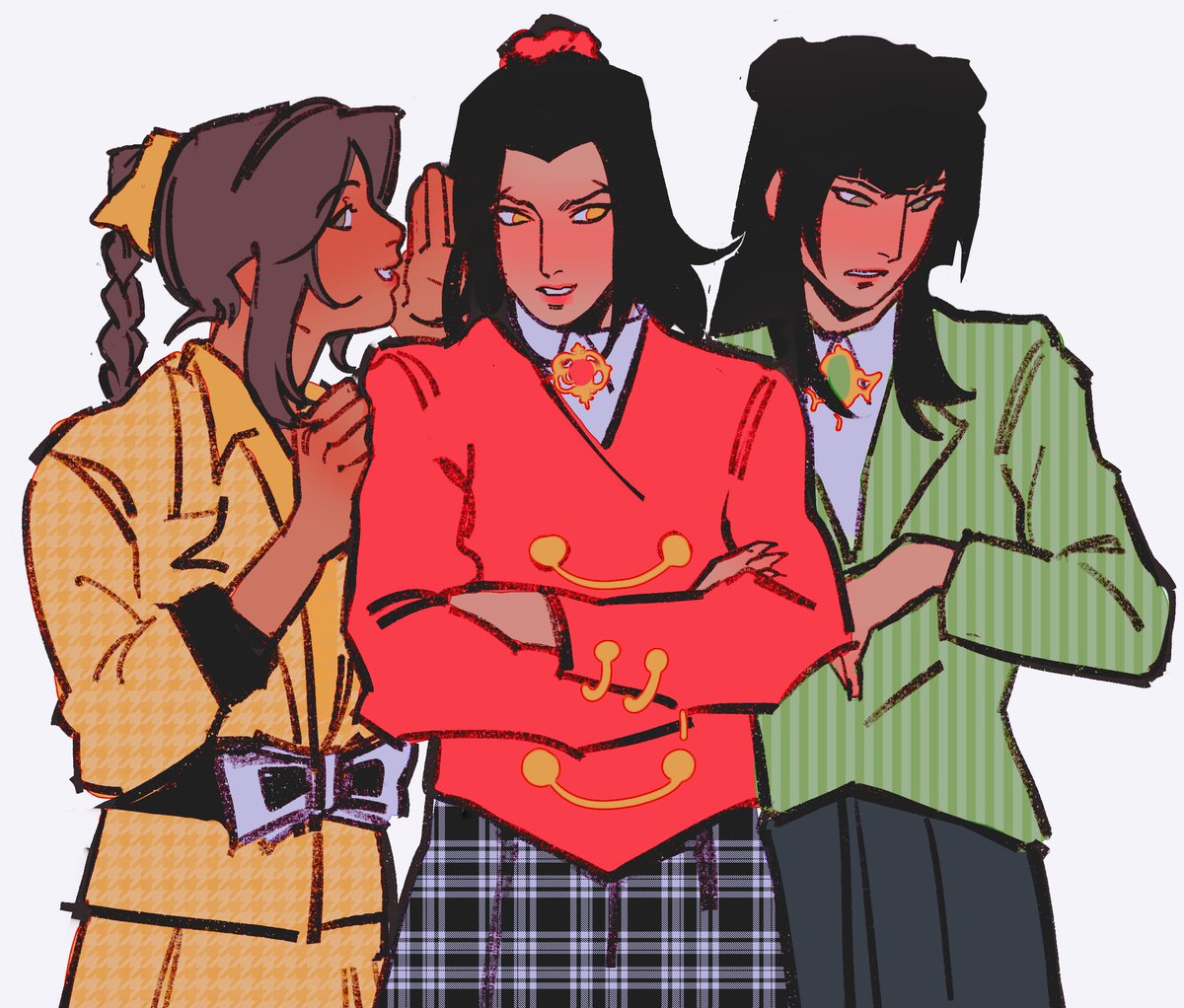 heathers ozai's angels but theyre so colorful its making mai nauseous