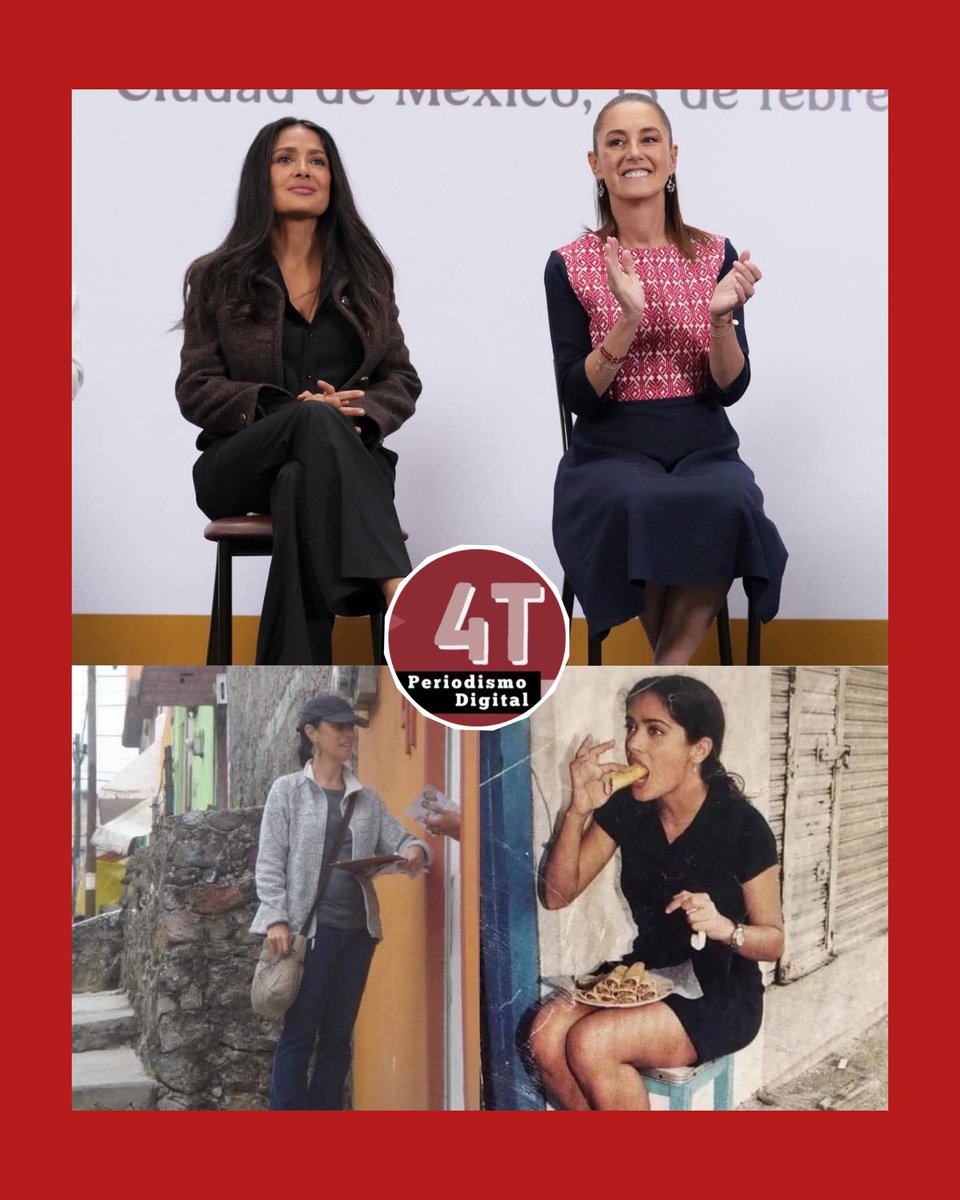 Un día estás caminando el barrio, otro día rompiéndola mundialmente 🌎 

CH1NG0NAS‼️ Claudia Sheinbaum y Salma Hayek
💪🏼🇲🇽✌🏼🔥

#4TNoticias