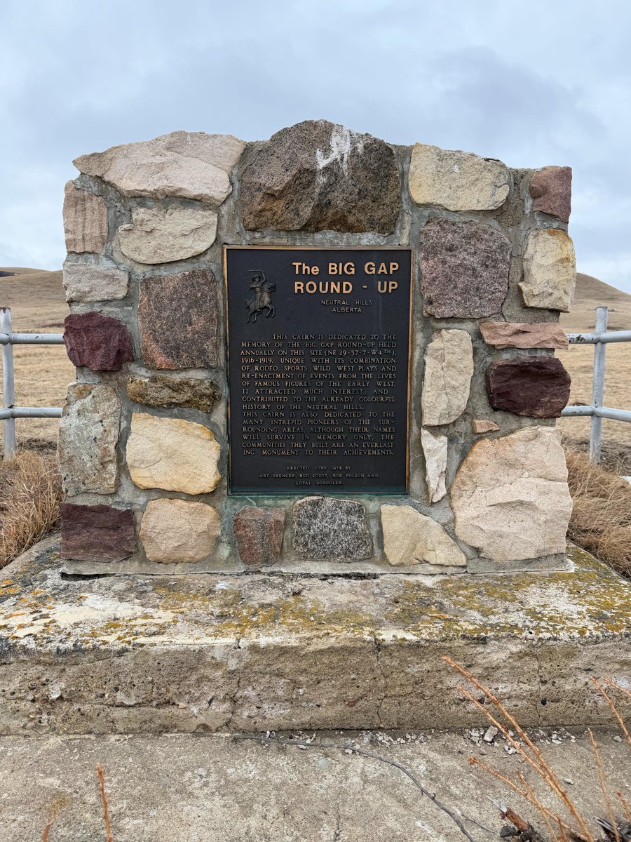 dckurek's tweet photo. It was great to bring the family out to the Spencer Historical Society cairn at the Big Gap Round-Up site today in Alberta’s Neutral Hills. As the temperature dipped and we looked out at the landscape, it was impossible not to think about the grit and determination of the pioneers who gathered here over a century ago.

​On Family Day, we celebrate not only those around our table today, but the generations who came before us. It serves as a reminder that we come from hard-working, resilient communities like those right here in Battle River–Crowfoot. ​Our history must be the foundation for our future.

​From my family to yours, I hope you are having a wonderful Family Day enjoying the rich history and beauty of our great West.