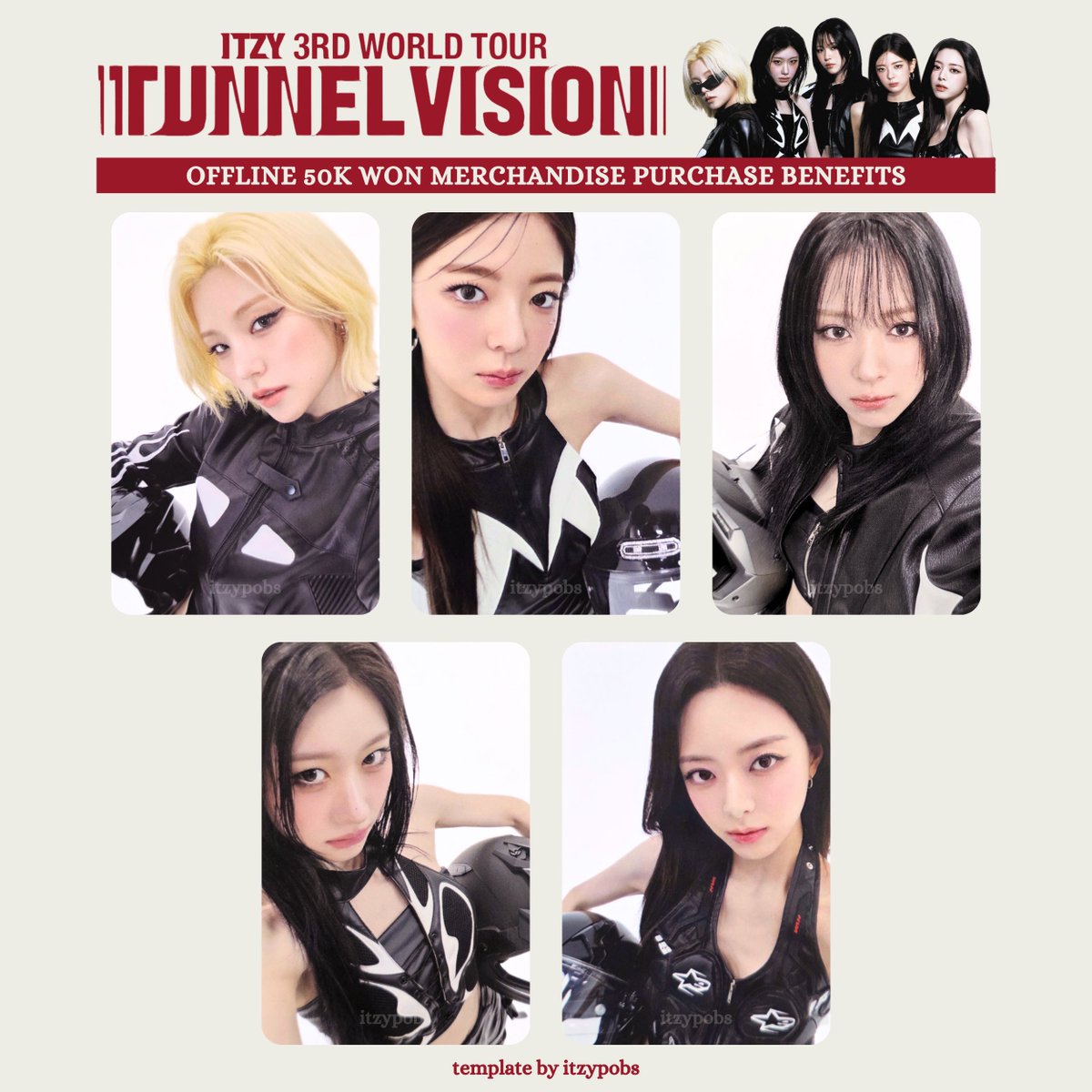itzy TUNNELVISION BDM 予約限定 トレカ 5枚セット ITZY - [TUNNEL VISION] (3RD WORLD TOUR OFFICIAL MD TRADING CARD