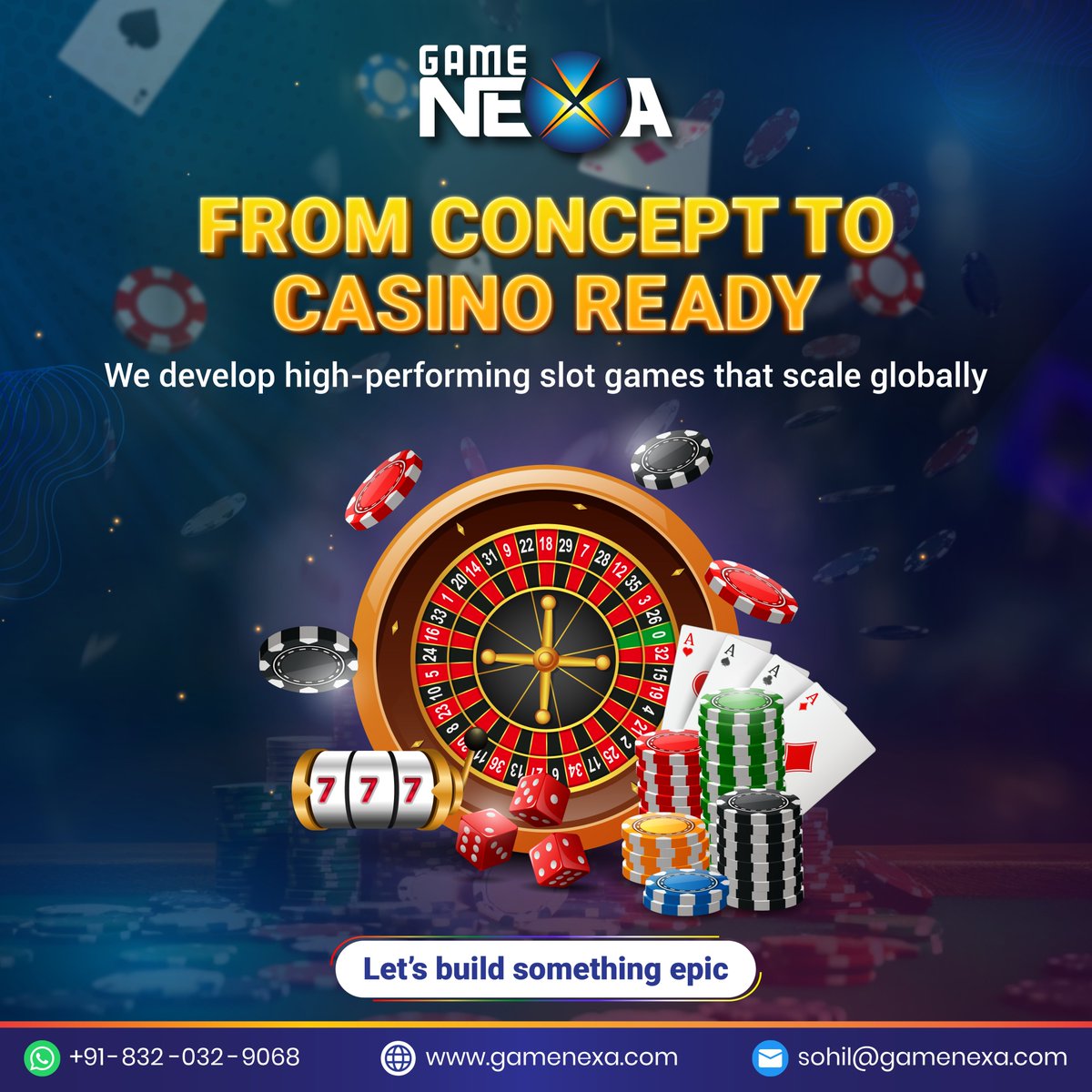 gamenexastudio's tweet image. Got a slot game idea? 🎰💡
Let’s turn it into a global casino-ready hit 🚀🌍

GameNexa design, develop, and deliver high-performing slot games built for engagement, scalability 📈, and player retention.

Let’s talk.
📧 sohil@gamenexa.com

#SlotGame #CasinoGames #iGamingIndustry