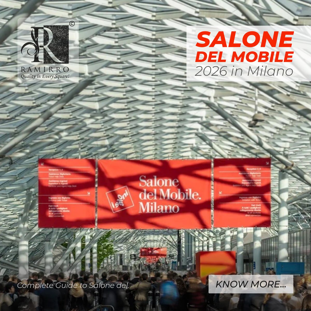 ramirroceramica's tweet photo. 🇮🇹✨ Salone del Mobile 2026 – Milan
Complete Guide by Ramirro Ceramica LLP

#RamirroCeramica #Ramirro #Ceramic #SaloneDelMobile2026 #MilanDesignWeek #RamirroCeramica #GlobalDesign #InteriorTrends2026 #LuxuryInteriors #ArchitectureInspiration #DesignInnovation #SurfaceDesign https://t.co/wYLS9aSrsT