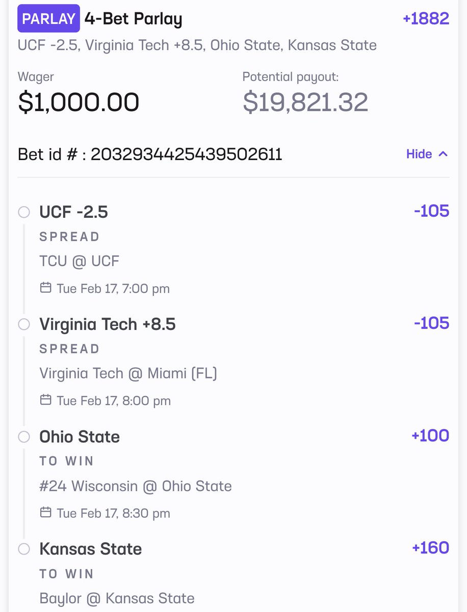 PropJoeDFS's tweet photo. $1,000 Riding on College Basketball 🍿 https://t.co/wMlyO0QFVx
