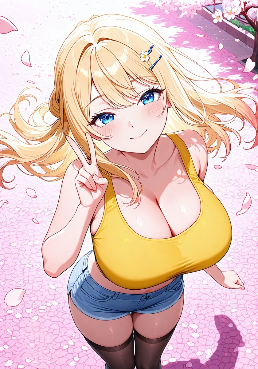 aksole83's tweet photo. Leash in hand, smug grin, sparkling blue eyes locked on you.

Crop top up, thighs spread wide—cherry petals showering her victory pose. Kneel nicely. 💛🐾🌸

(NSFW / pet play)

#PetPlay #NSFWart #AnimeOC #R18 #Collar #Hanami https://t.co/5CW51UM5XY