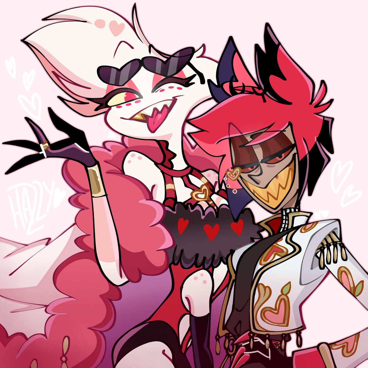 Hey, it's still valentines day somewhere out there...

#radiodust #RadioDust #hazbinhotel #HazbinHotel #HazbinHotelAlastor #HazbinHotelAngelDust #HazbinHotelFanart #ValentinesDay2026