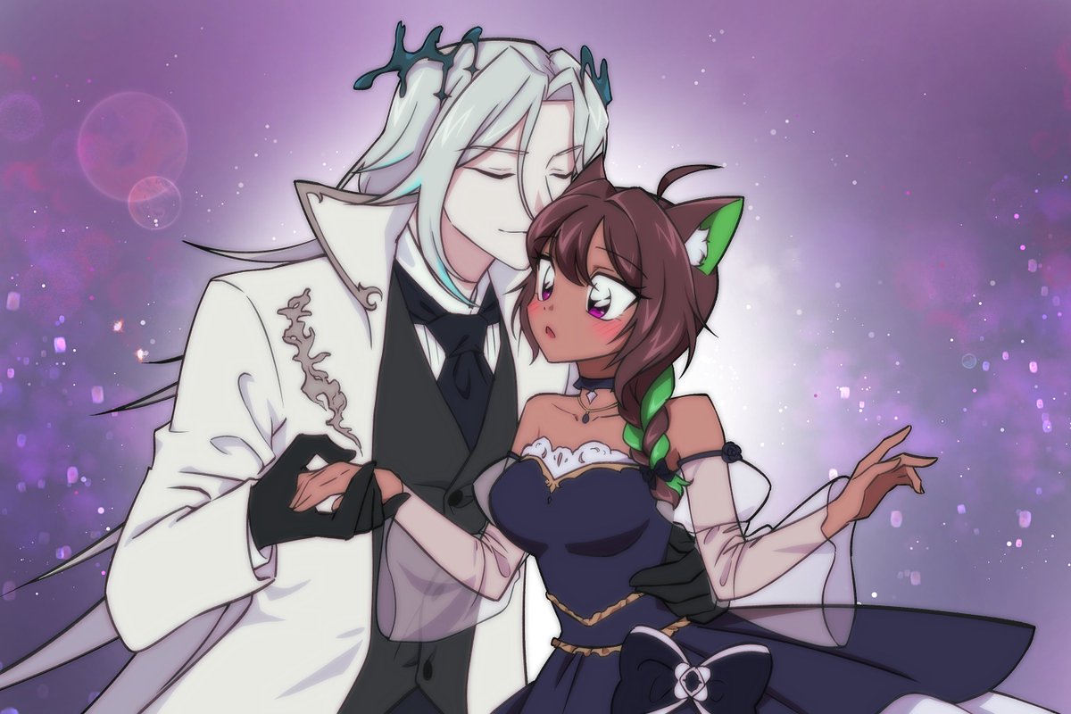 Wedding Art with <a href="/OnikamiSeiji/">SEIJI ONIKAMI 🧊⚖️</a> 
I will do two post. First one is done by Anbishake it's so cute 🥰
#SeiTheStars #Choccyartz

Commission: @/anbishake