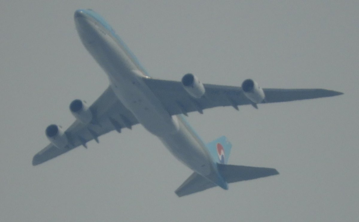 747Sooner's tweet photo. 15 years ago today, the @Boeing @BoeingAirplanes 747-8 Intercontinental made its first flight. To celebrate this milestone, I have some photos of the @KoreanAir_KE 747-8 planes taken in Atlanta in 2021.

#JoeSutter #QueenOfTheSkies #Boeing747 #B7478
#Boeing7478 https://t.co/8Is9IKx4lu