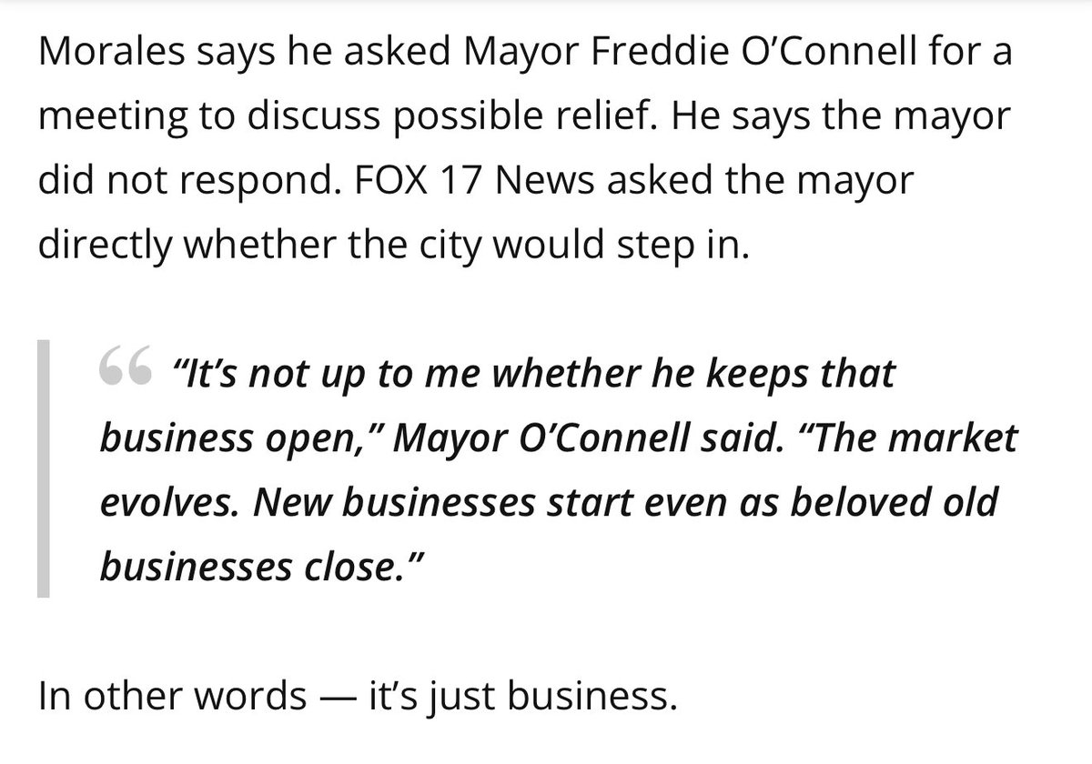 robbystarbuck's tweet image. This story about the Acme feed store is insane. The woke geniuses in Nashville raised their property tax by nearly $500,000, which is more than their rent and net profit COMBINED. Nuts.

Democrat Mayor @freddieoconnell says "It’s not up to me whether he keeps that business open."